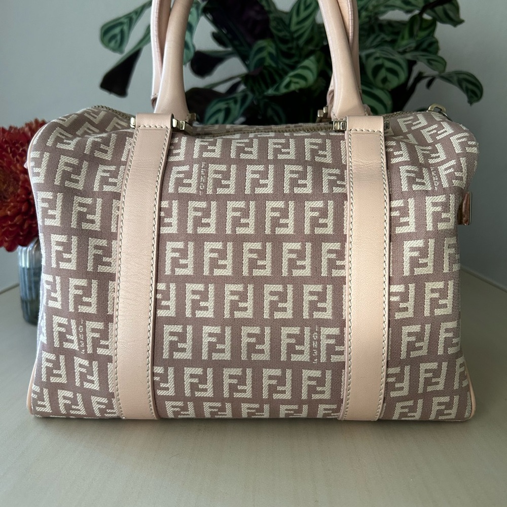 Fendi Tan and Cream Satchel